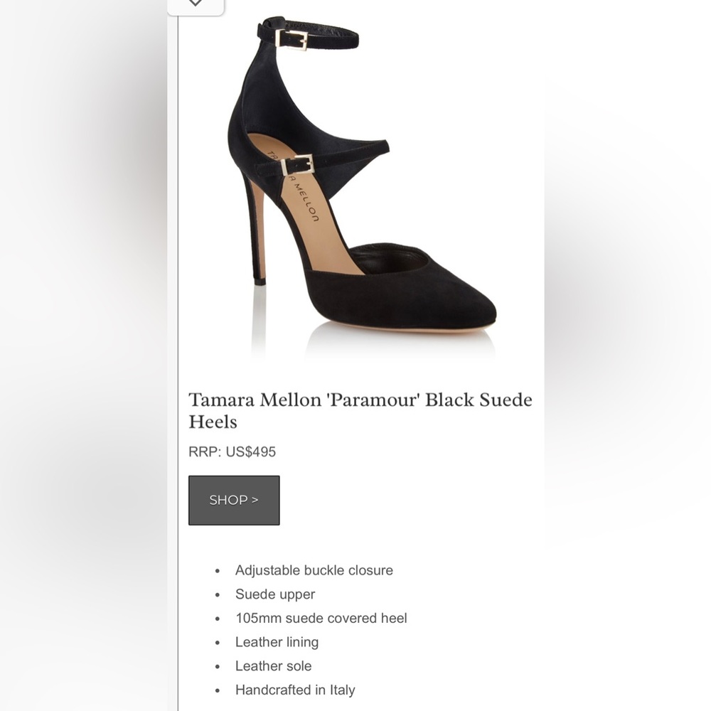 Tamara Mellon “Paramour” Suede Heels. As worn by Megan Markle. Size 8.5. NWOT.